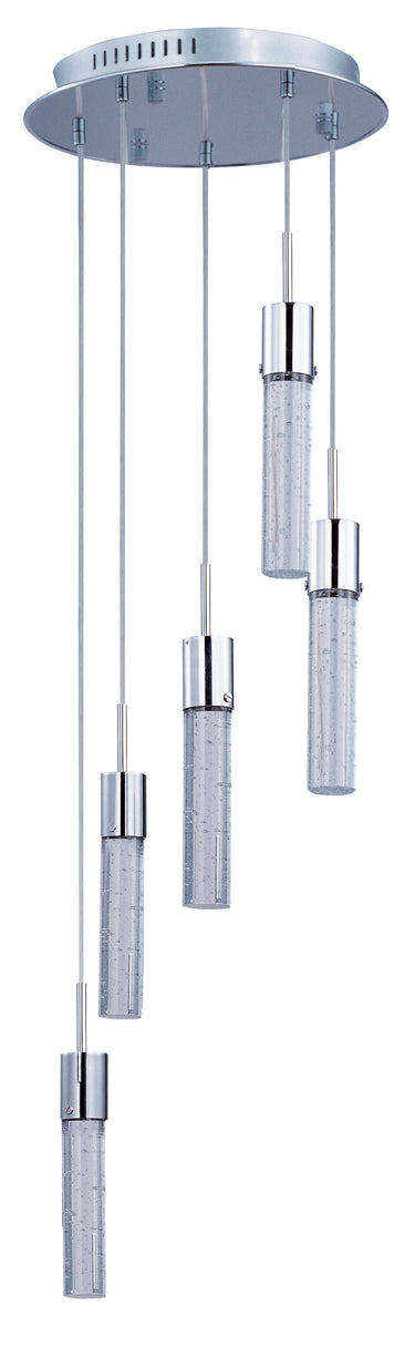 ET2 Fizz IV 5-Light LED Pendant Polished Chrome