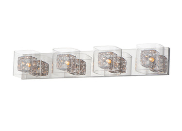 ET2 Gem 4-Light Bath Vanity with PC Shade Polished Chrome