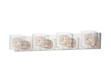 ET2 Gem 4-Light Bath Vanity with SV Shade Polished Chrome
