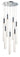 ET2 Big Fizz multi-light bubble pendant, 7-Light Polished Chrome, front view