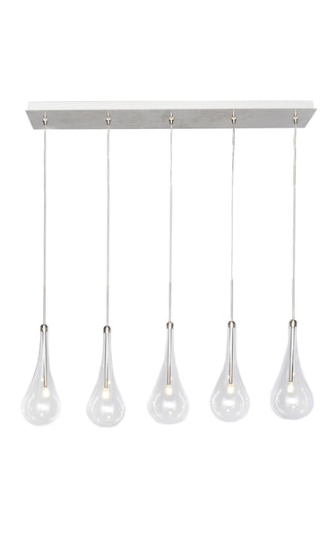 ET2 Larmes 5-Light LED Pendant Polished Chrome