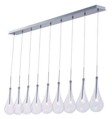 ET2 Larmes 9-Light LED Pendant Polished Chrome