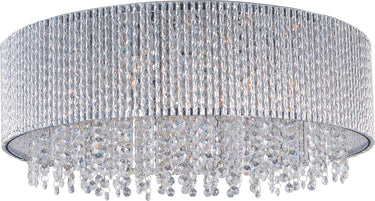 ET2 Spiral 10-Light Flush Mount Polished Chrome