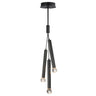 ET2 Allumettes 3-light pendant, Black, three slim rods hanging at different heights, each ending in a faceted crystal