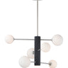 ET2 Cog 7-Light LED Chandelier Black/Satin Nickel