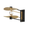 ET2 Pearl 2-Light LED Sconce Black/Natural Aged Brass