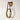 ET2 Tether suspended ring wall sconce, Natural Aged Brass, side view of the ring hanging from a brown strap