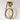 ET2 Tether suspended ring wall sconce, Natural Aged Brass, close-up of the strap clamp on the ring