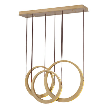 ET2 Tether 3-Light LED Pendant Natural Aged Brass