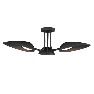ET2 Marsh 3-Light LED Semi-Flush Mount Black