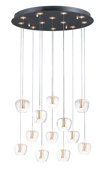 ET2 Newton 12-Light LED Pendant Black/Gold
