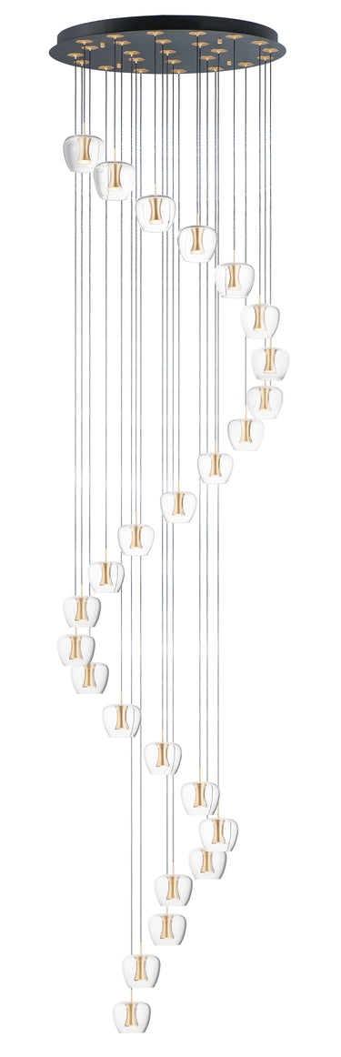 ET2 Newton 25-Light LED Pendant Black/Gold