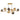 ET2 Planetary 8-Light LED Linear Pendant Gold