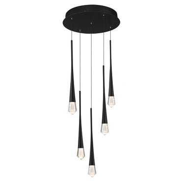ET2 Pierce 5-Light LED Pendant Black