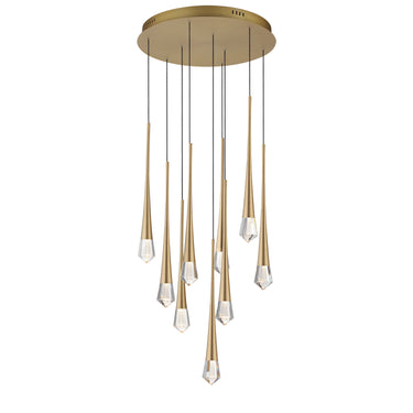 ET2 Pierce 9-Light LED Pendant Gold
