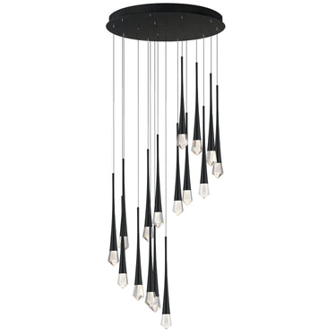 ET2 Pierce 16-Light LED Chandelier Black