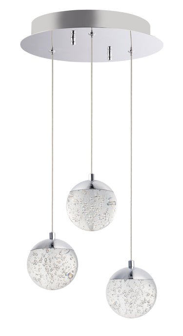 ET2 Orb II 3-Light LED Pendant Polished Chrome