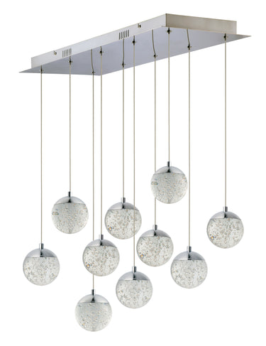 ET2 Orb II 10-Light LED Pendant Polished Chrome