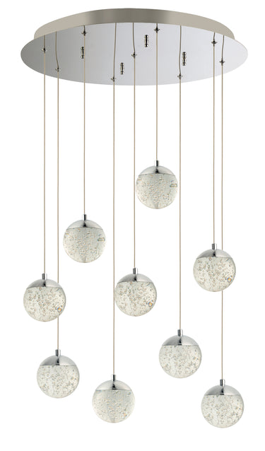 ET2 Orb II 9-Light LED Pendant Polished Chrome