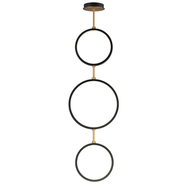 ET2 Hoopla 3-Light LED Pendant Black/Gold