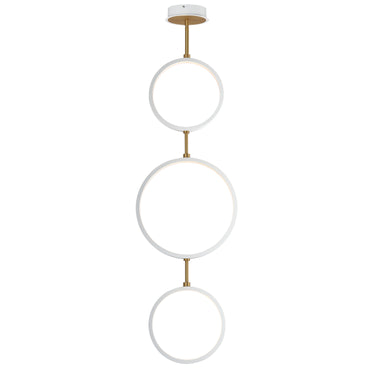 ET2 Hoopla 3-Light LED Pendant White/Gold