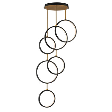 ET2 Hoopla 6-Light LED Pendant Black/Gold