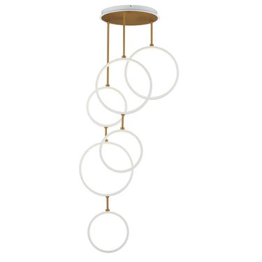 ET2 Hoopla 6-Light LED Pendant White/Gold