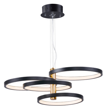 ET2 Hoopla 4-Light LED Pendant Black/Gold