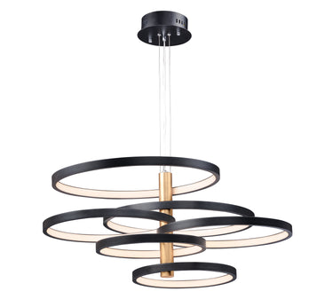 ET2 Hoopla 6-Light LED Pendant Black/Gold
