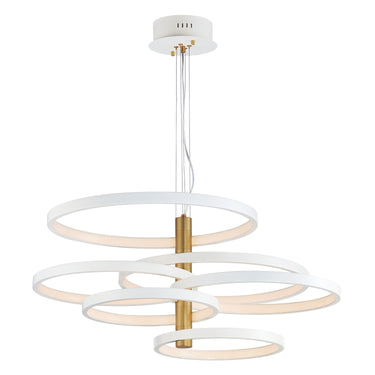 ET2 Hoopla 6-Light LED Pendant White/Gold
