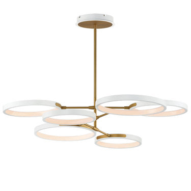 ET2 Hoopla 6-Light LED Pendant White/Gold