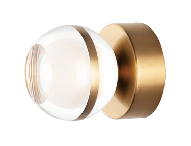 ET2 Swank LED Wall Sconce/Flush Mount Natural Aged Brass