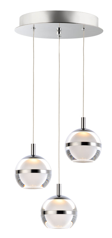 ET2 Swank 3-Light LED Pendant Polished Chrome