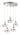 ET2 Swank multi-light orb pendant, 5-Light Polished Chrome, front view