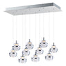 ET2 Swank LED 10-Light Linear Pendant Polished Chrome