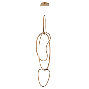 ET2 Unity Vertical LED Pendant Brushed Champagne
