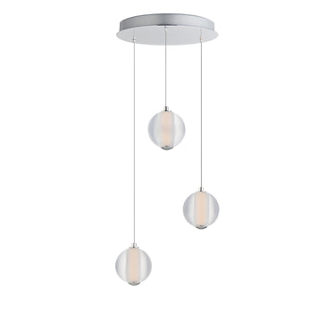 ET2 Rhythm 3-Light LED Pendant Polished Chrome