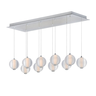 ET2 Rhythm 10-Light LED Pendant Polished Chrome