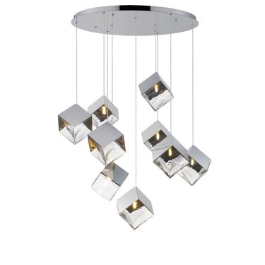 ET2 Ice Cube 9-Light LED Pendant Polished Chrome