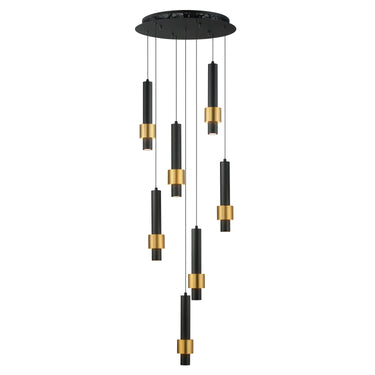 ET2 Reveal 7-Light LED Pendant Black/Gold