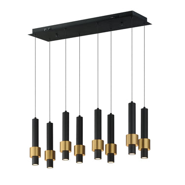ET2 Reveal 8-Light LED Pendant Black/Gold
