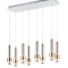 ET2 Reveal 8-Light LED Pendant Satin Nickel/Satin Brass