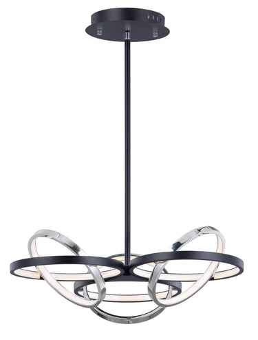 ET2 Gyro II 3-Light LED Pendant Black/Polished Chrome