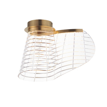 ET2 Tartan LED Flush Mount Brushed Champagne