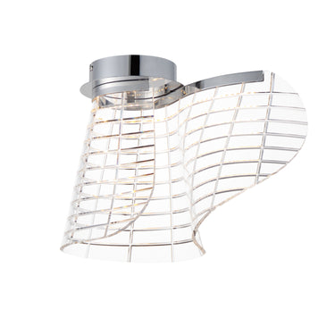 ET2 Tartan LED Flush Mount Polished Chrome