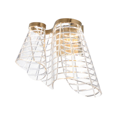 ET2 Tartan LED Wall Sconce Brushed Champagne