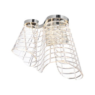 ET2 Tartan LED Wall Sconce Polished Chrome