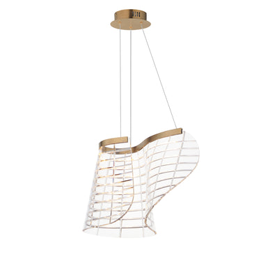 ET2 Tartan LED Pendant Brushed Champagne