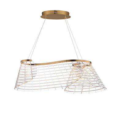 ET2 Tartan Linear LED Pendant Brushed Champagne