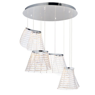 ET2 Tartan 3-Light LED Pendant Polished Chrome